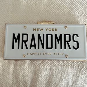 Kate Spade Mr and Mrs License Plate Bag
